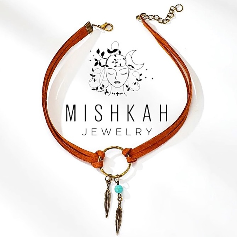 Just In🎉Bohemian Antique Gold Feather Choker